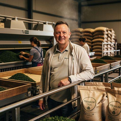 Pohár voňavého bylinného čaju s čerstvými kvetmi na pozadí malebnej slovenskej krajiny.